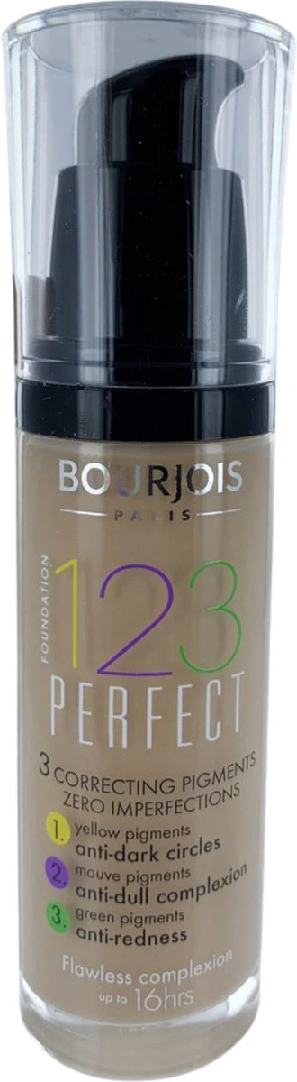 Bourjois 123 Perfect Foundation - 54 Beige Foncé 5 Bourjois 123 Perfect Foundation - 54 Beige Foncé - Afbeelding 3