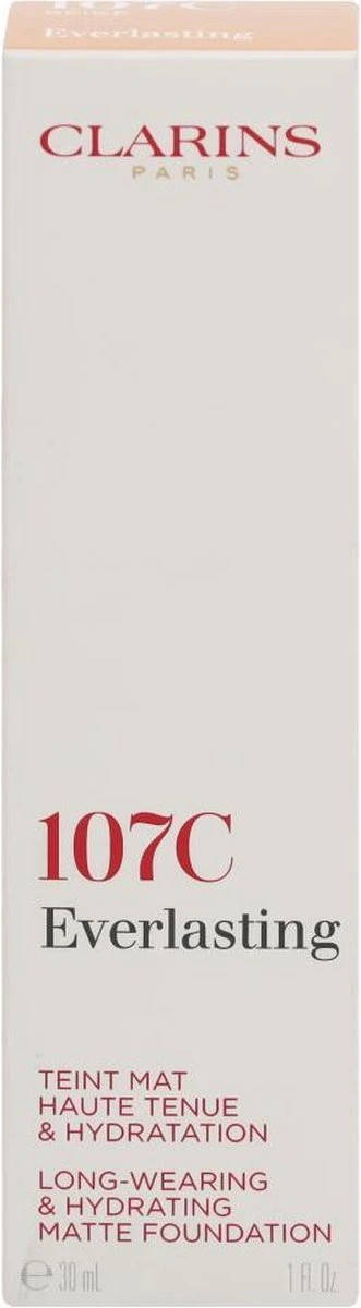Clarins Everlasting Long-Wearing & Hydrating Matte Foundation - Long-Lasting Moisturizing Makeup With Matte Effect 30 Ml 107C 11 Clarins Everlasting Long-Wearing & Hydrating Matte Foundation - Long-Lasting Moisturizing Makeup With Matte Effect 30 Ml 107C - Afbeelding 9