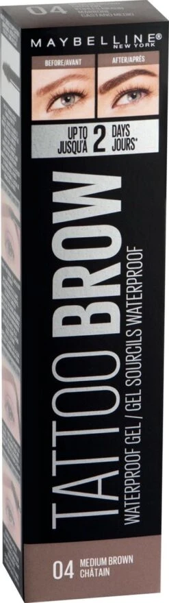 Maybelline Tattoo Brow Waterproof Wenkbrauwgel - 04 Medium Brown -Cosmetische Kortingen Winkel 337x1200 8