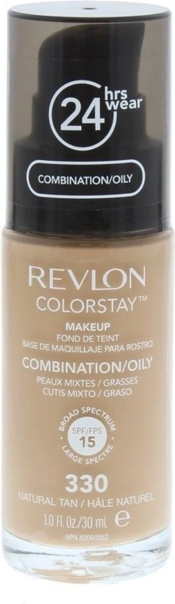 Revlon Colorstay Foundation With Pump - 330 Natural Tan (Oily Skin) 5 Revlon Colorstay Foundation With Pump - 330 Natural Tan (Oily Skin) - Afbeelding 3