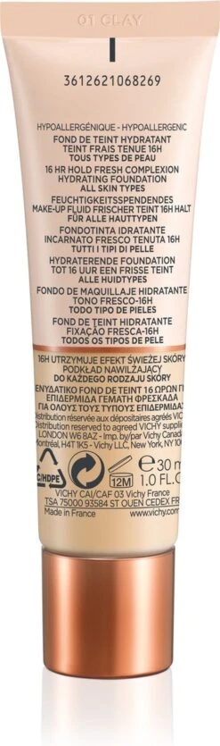 Vichy Minéralblend Foundation - 01 Clay - 30ML - Natuurlijke Dekking -Cosmetische Kortingen Winkel 355x1200 7