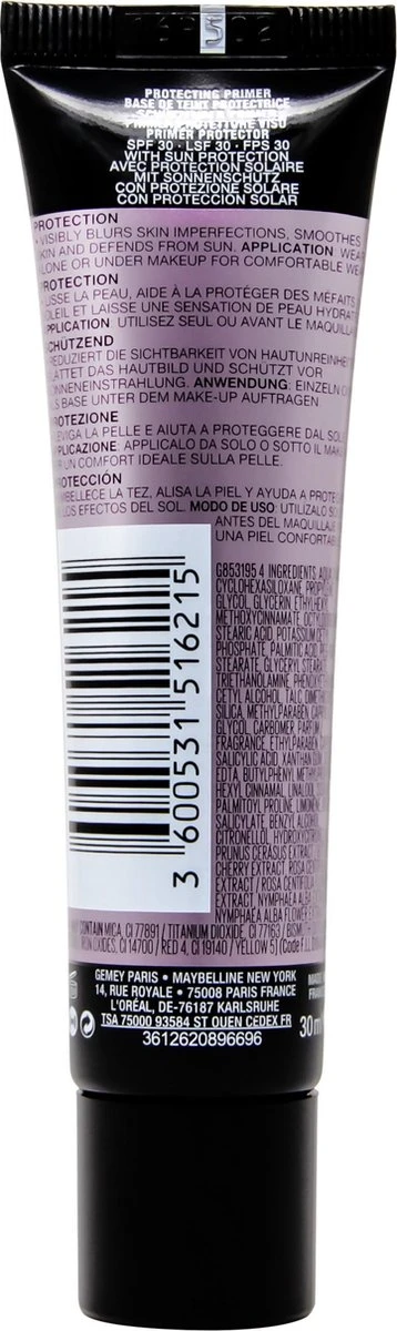 Maybelline Facestudio Primer - Protecting Primer SPF30 - 30ml 5 Maybelline Facestudio Primer - Protecting Primer SPF30 - 30ml - Afbeelding 3
