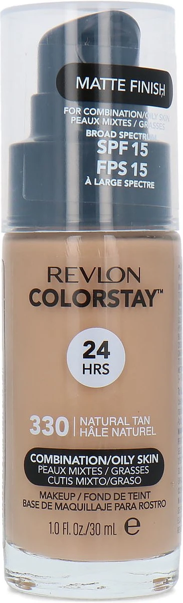 Revlon Colorstay Foundation With Pump - 330 Natural Tan (Oily Skin) 6 Revlon Colorstay Foundation With Pump - 330 Natural Tan (Oily Skin) - Afbeelding 4