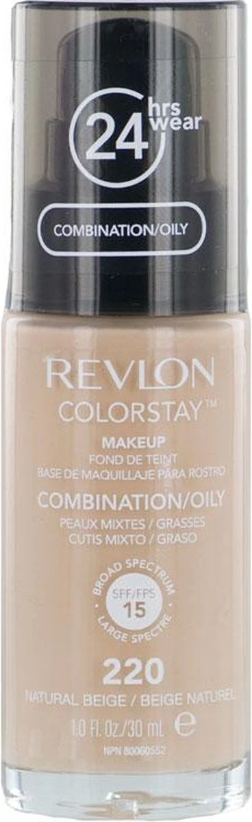 Revlon Colorstay Foundation With Pump - 220 Natural Beige (Oily Skin) 11 Revlon Colorstay Foundation With Pump - 220 Natural Beige (Oily Skin) - Afbeelding 9