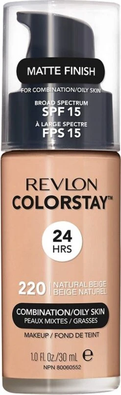 Revlon Colorstay Foundation With Pump - 220 Natural Beige (Oily Skin) 19 Revlon Colorstay Foundation With Pump - 220 Natural Beige (Oily Skin) -Cosmetische Kortingen Winkel 368x1200