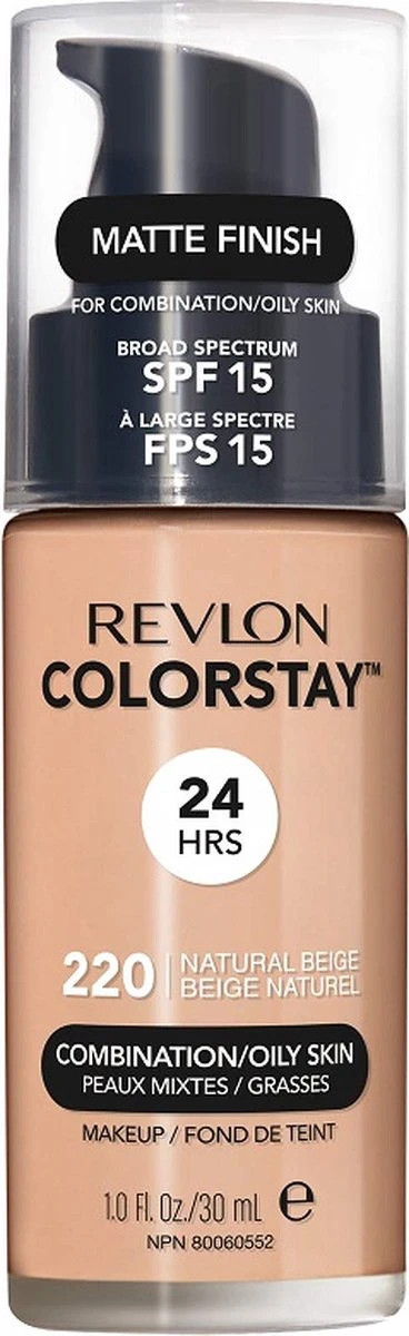Revlon Colorstay Foundation With Pump - 220 Natural Beige (Oily Skin) 9 Revlon Colorstay Foundation With Pump - 220 Natural Beige (Oily Skin) - Afbeelding 7