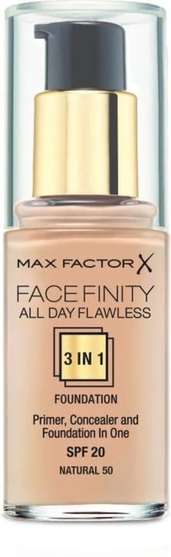 Max Factor Facefinity All Day Flawless 3-in-1 Liquid Foundation - 050 Natural 35 Max Factor Facefinity All Day Flawless 3-in-1 Liquid Foundation - 050 Natural -Cosmetische Kortingen Winkel 369x1200 4