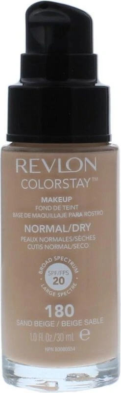 Revlon Colorstay Foundation With Pump Dry Skin - 180 Sand Beige -Cosmetische Kortingen Winkel 370x1200 1