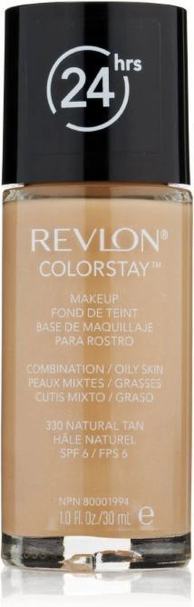 Revlon Colorstay Foundation With Pump - 330 Natural Tan (Oily Skin) 14 Revlon Colorstay Foundation With Pump - 330 Natural Tan (Oily Skin) - Afbeelding 12