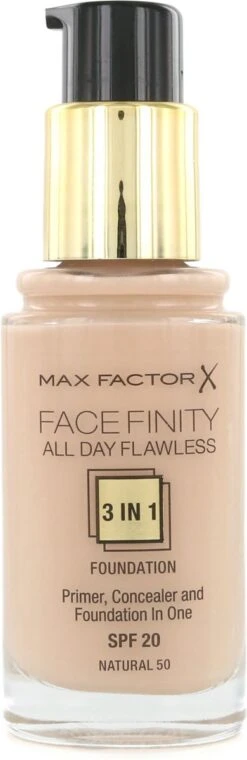 Max Factor Facefinity All Day Flawless 3-in-1 Liquid Foundation - 050 Natural 30 Max Factor Facefinity All Day Flawless 3-in-1 Liquid Foundation - 050 Natural -Cosmetische Kortingen Winkel 390x1200