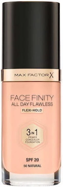 Max Factor Facefinity All Day Flawless 3-in-1 Liquid Foundation - 050 Natural 38 Max Factor Facefinity All Day Flawless 3-in-1 Liquid Foundation - 050 Natural -Cosmetische Kortingen Winkel 406x1200 1