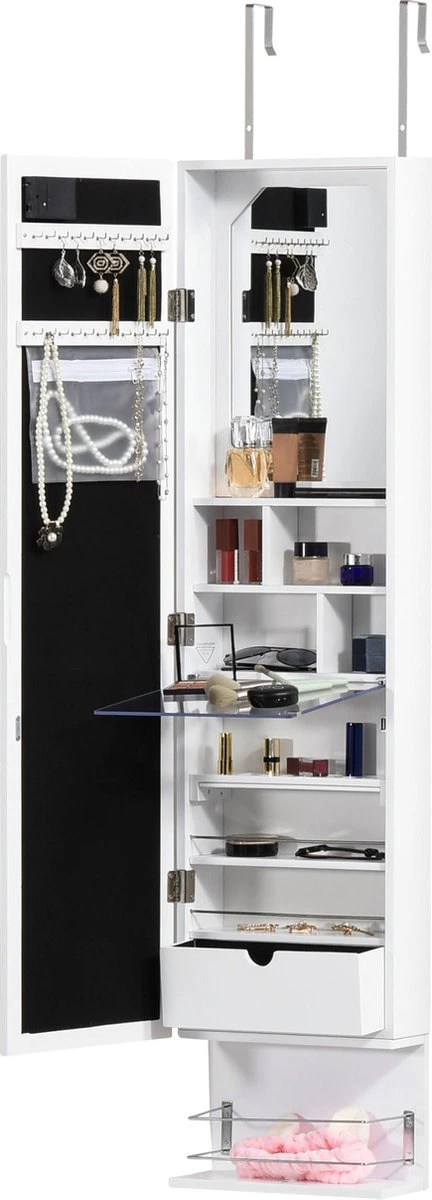 HOMCOM Sieradenkast Met Verlichting 831-326 4 HOMCOM Sieradenkast Met Verlichting 831-326 - Afbeelding 2