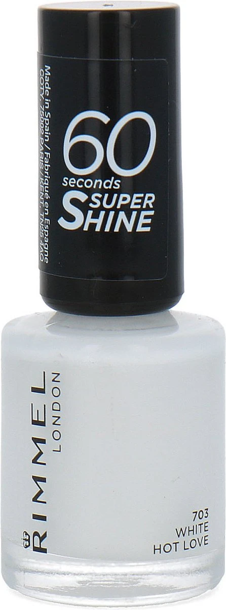 Rimmel London 60 Seconds RO Collectie Nagellak - 703 White Hot Love 4 Rimmel London 60 Seconds RO Collectie Nagellak - 703 White Hot Love - Afbeelding 2