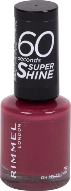 Rimmel London Rimmel 60 Seconds Super Shine Nagellak - 710 Oh My Cherry! -Cosmetische Kortingen Winkel 449x1200 8