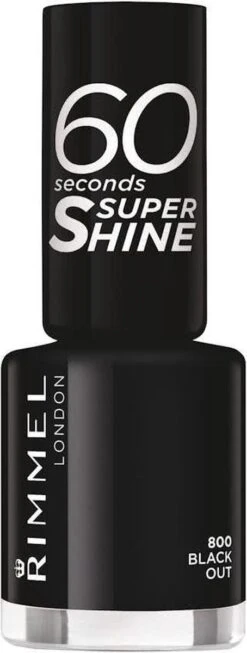Rimmel London Rimmel - 60 Seconds Supershine Nailpolish - Black Out - Black