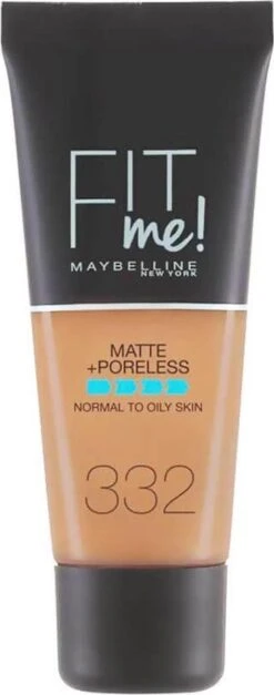 Maybelline Fit Me Matte & Poreless Foundation - 332 Golden Caramel -Cosmetische Kortingen Winkel 473x1200 1