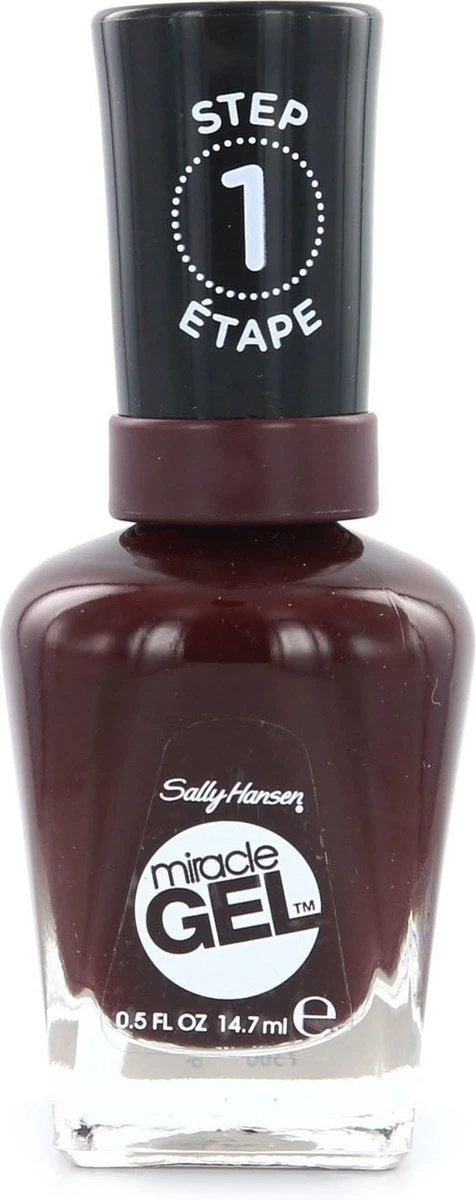 Sally Hansen Miracle Gel Nagellak - 480 Wine Stock - Rood 5 Sally Hansen Miracle Gel Nagellak - 480 Wine Stock - Rood - Afbeelding 3