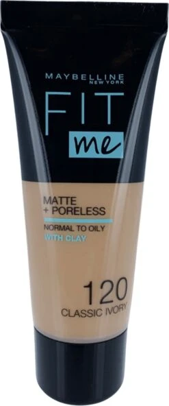 Maybelline Fit Me Matte & Poreless Foundation - 120 Classic Ivory -Cosmetische Kortingen Winkel 501x1200 1