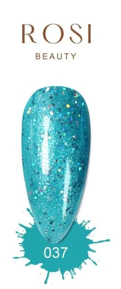 ROSI Beauty Gelpolish - Gel Nagellak - Gellak - 10 ML - UV & LED - Blauw 037 Ocean Glitter Blue -Cosmetische Kortingen Winkel 504x1200 9