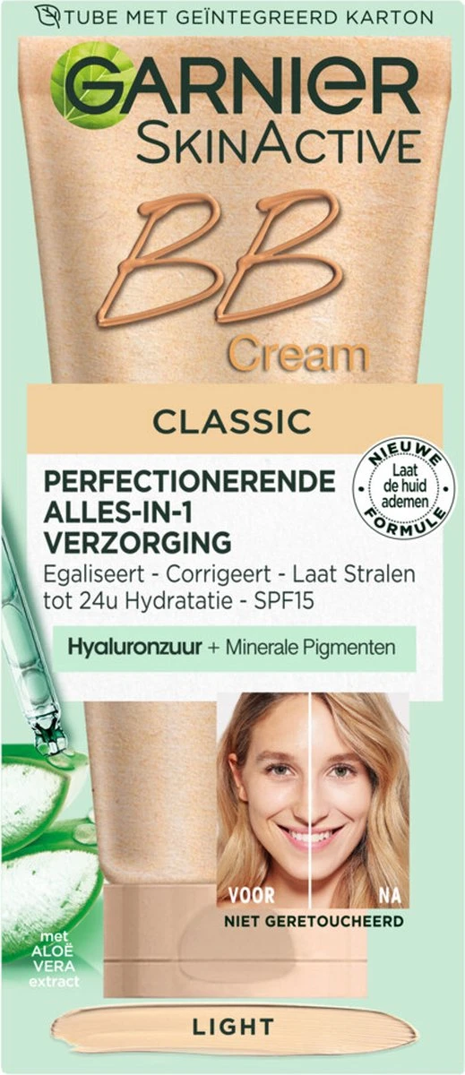 Garnier SkinActive - BB Cream Classic Light 5-in-1 Dagverzorging - 50ml - Getinte Dagcrème 3 Garnier SkinActive - BB Cream Classic Light 5-in-1 Dagverzorging - 50ml - Getinte Dagcrème