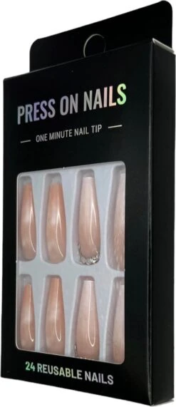 Merkloos Press On Nails - Nep Nagels - Roze - Coffin - Manicure - Plak Nagels - Kunstnagels Nailart - Zelfklevend -Cosmetische Kortingen Winkel 519x1200 4