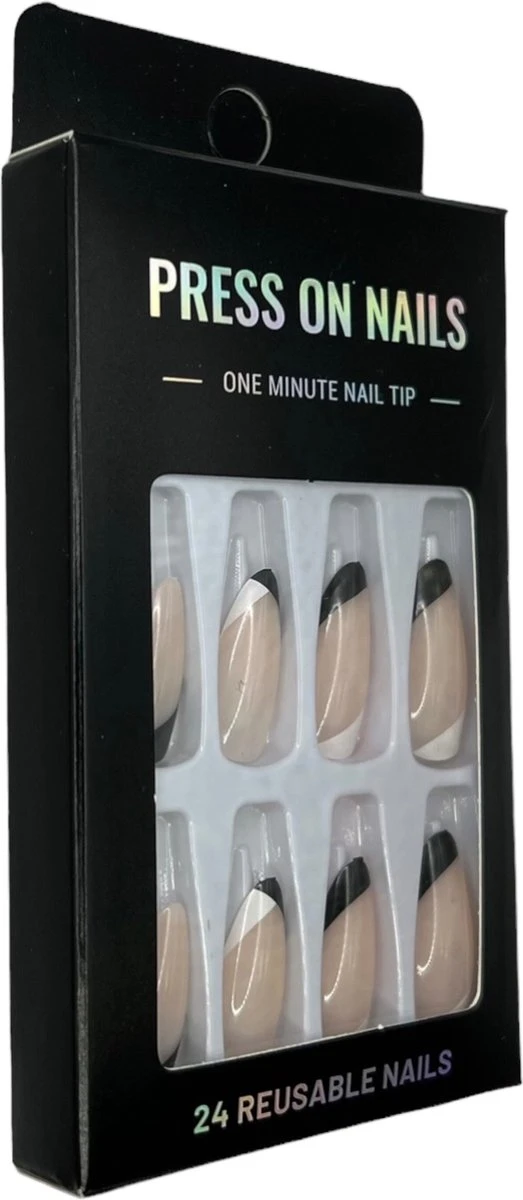 Merkloos Press On Nails - Nep Nagels - Zwart Wit - Almond - Manicure - Plak Nagels - Kunstnagels Nailart - Zelfklevend 5 Merkloos Press On Nails - Nep Nagels - Zwart Wit - Almond - Manicure - Plak Nagels - Kunstnagels Nailart - Zelfklevend - Afbeelding 3