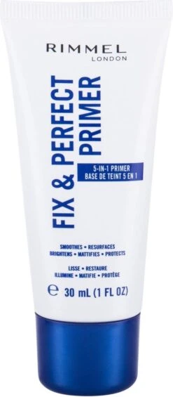 Rimmel London Fix & Perfect Make-Up Primer - 002 Transparent - 30 Ml -Cosmetische Kortingen Winkel 525x1200
