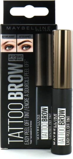 Maybelline New York - Tattoo Brow Peel-Off Wenkbrauwgel - 25 Chocolate Brown - Bruin -Cosmetische Kortingen Winkel 553x1200 2