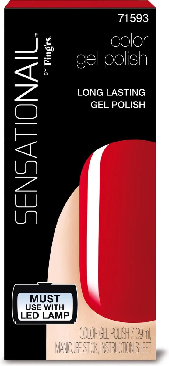 SensatioNail Gel Polish Scarlet Red - Gel Nagellak - Rood 3 SensatioNail Gel Polish Scarlet Red - Gel Nagellak - Rood