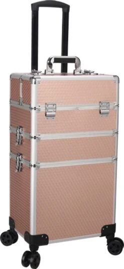 Kapper Koffer Gouden #2 Kleur | Nagel Koffer | Beauty Koffer | Make-up Koffer | Koffer Voor Kappers