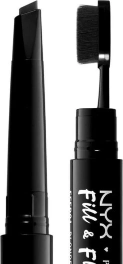 NYX Professional Makeup Fill & Fluff Eyebrow Pomade Pencil - FFEP08 Black - Wenkbrauw Potlood - 0,2 Gr -Cosmetische Kortingen Winkel 560x1200 6