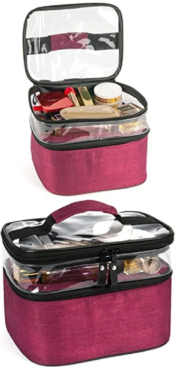 Sirac - Makeup Tas Donker Roze 9 Sirac - Makeup Tas Donker Roze - Afbeelding 7