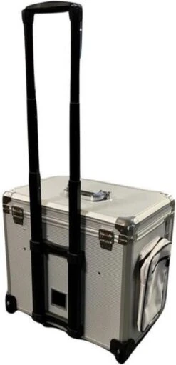 Pedicure Koffer / Trolley - Professional Pedicure Cas- Zilver Streepmotief -Cosmetische Kortingen Winkel 580x1200 4