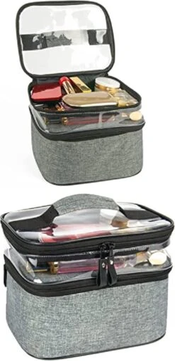SiRac - Make Up Tasje - Opberg Etui / Cosmetica Organizer Reis Tas Case - Grijs -Cosmetische Kortingen Winkel 584x1200 8