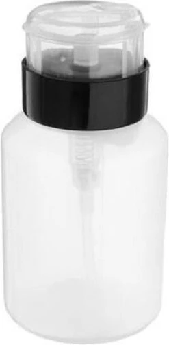 Merkloos Pompdispenser (mendapomp) - 210 Ml - Zwart - Ideaal Voor Vloeistof Binnen De Pedicure / Manicure / Nagelspecialiste /schoonheidssalon -Cosmetische Kortingen Winkel 589x1200 1