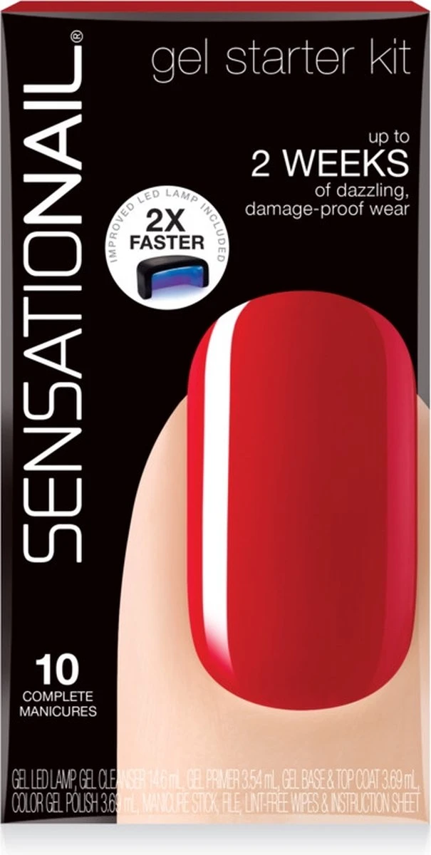 Sensationail Starter Kit - Scarlet Red - Gel Nagellak 4 Sensationail Starter Kit - Scarlet Red - Gel Nagellak - Afbeelding 2
