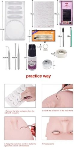 Lashes & More | Wimperextensions Starters Pakket + Luxe Nano Mister | Oefenset Voor Beginnend Wimperstylist | Lash Kit | Oefen Wimper Set -Cosmetische Kortingen Winkel 606x1200 1