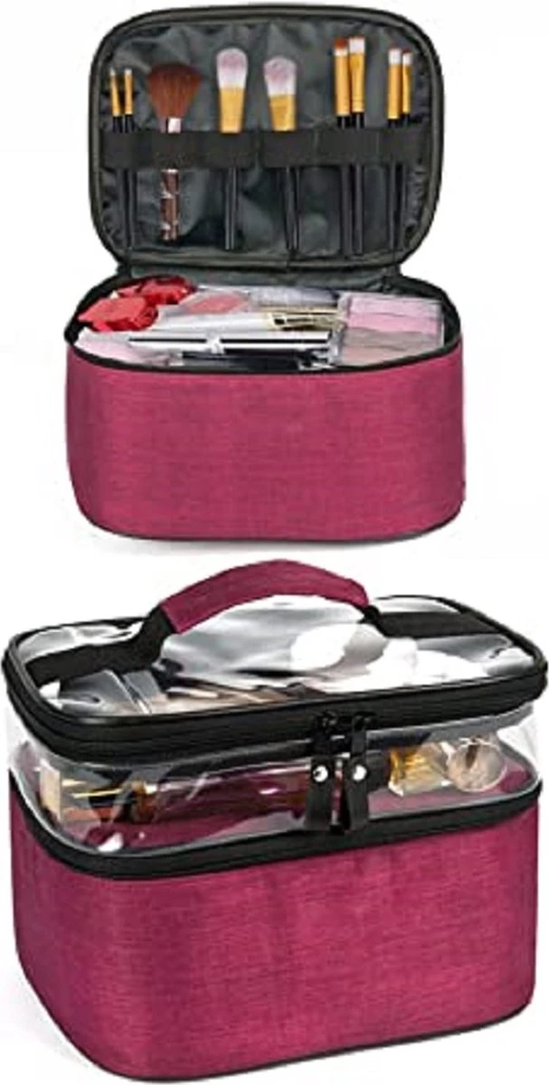 Sirac - Makeup Tas Donker Roze 3 Sirac - Makeup Tas Donker Roze