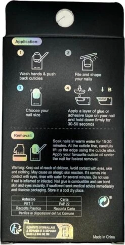 Merkloos Press On Nails - Nep Nagels - Roze Zwart - Almond - Manicure - Plak Nagels - Kunstnagels Nailart - Zelfklevend -Cosmetische Kortingen Winkel 614x1200 3