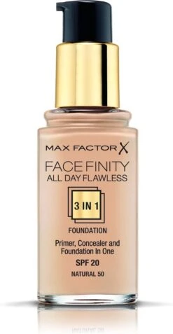 Max Factor Facefinity All Day Flawless 3-in-1 Liquid Foundation - 050 Natural 32 Max Factor Facefinity All Day Flawless 3-in-1 Liquid Foundation - 050 Natural -Cosmetische Kortingen Winkel 622x1200 4