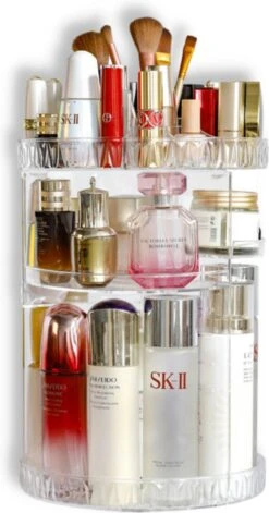 LuZana Make-Up Organizer - Beauty Organizer Voor Make Up - 360° Roterend - Opbergbox - Opbergdoos Cosmetica - Sieradendoos - Nagellak - Lippenstift - Transparant - Cadeautje Voor Vrouw -Cosmetische Kortingen Winkel 629x1200 2