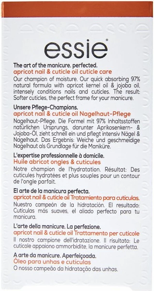 Essie Apricot Cuticle Oil Nagelserum - 13,5 Ml 4 Essie Apricot Cuticle Oil Nagelserum - 13,5 Ml - Afbeelding 2