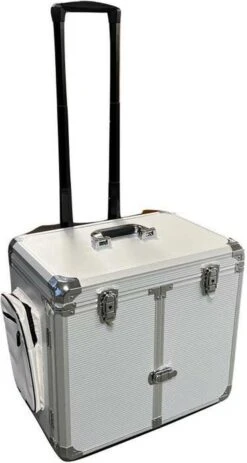 Pedicure Koffer / Trolley - Professional Pedicure Cas- Zilver Streepmotief -Cosmetische Kortingen Winkel 640x1200 8