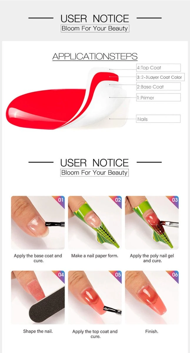 Polygel- Polygel Kit- Polygel Nagels- Polygel Kleuren- 30ML - Polygel Set- 3 Kleuren Polygel - Gel Solution - Nale File 2 - Nail Brush 1 - 12 PCS Tips 1 - Decoration - Nagellamp - Base Gel - Top Coat 1 13 Polygel- Polygel Kit- Polygel Nagels- Polygel Kleuren- 30ML - Polygel Set- 3 Kleuren Polygel - Gel Solution - Nale File 2 - Nail Brush 1 - 12 PCS Tips 1 - Decoration - Nagellamp - Base Gel - Top Coat 1 - Afbeelding 11