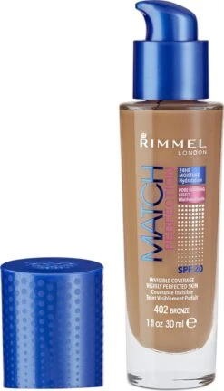 Rimmel London Match Perfection Foundation - 402 Bronze - Beige 21 Rimmel London Match Perfection Foundation - 402 Bronze - Beige -Cosmetische Kortingen Winkel 686x1200