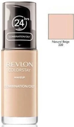 Revlon Colorstay Foundation With Pump - 220 Natural Beige (Oily Skin) 22 Revlon Colorstay Foundation With Pump - 220 Natural Beige (Oily Skin) -Cosmetische Kortingen Winkel 702x1200 1