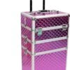Beautycase / Beautykoffer / Trolley - Aluminium Roze 3D - Bekleed Met Een Hoge Kwaliteit Zwart Fluweel - 8 Wielen - Kapper - Tattoo - Nagel - Visagie - Make-up - Cosmetica - Schmink - Beauty Case / Beauty Koffer -Cosmetische Kortingen Winkel 725x1200 6