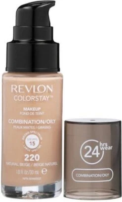 Revlon Colorstay Foundation With Pump - 220 Natural Beige (Oily Skin) 15 Revlon Colorstay Foundation With Pump - 220 Natural Beige (Oily Skin) -Cosmetische Kortingen Winkel 728x1200