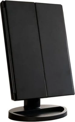 UNIQ Trifold Make Up Spiegel Met LED Verlichting En 2 Vergrootspiegels - Staande Spiegel - 21 LED-lampjes - Op Batterijen En USB (kabel Incl) - Zwart -Cosmetische Kortingen Winkel 746x1200 6