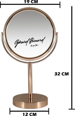 Metalen Make-up Spiegel Rosé Goud/Goud - 10x Vergroting 18cmØ -Cosmetische Kortingen Winkel 774x1200 6